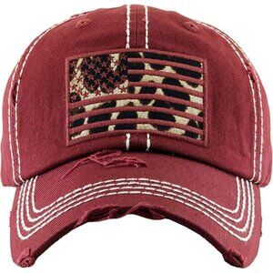 Leopard Flag Embroidered Baseball Cap.